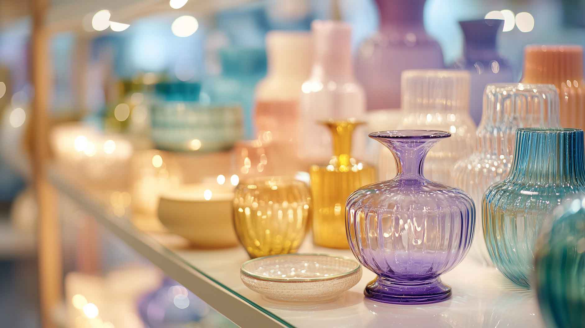 彩り豊かなガラスの器