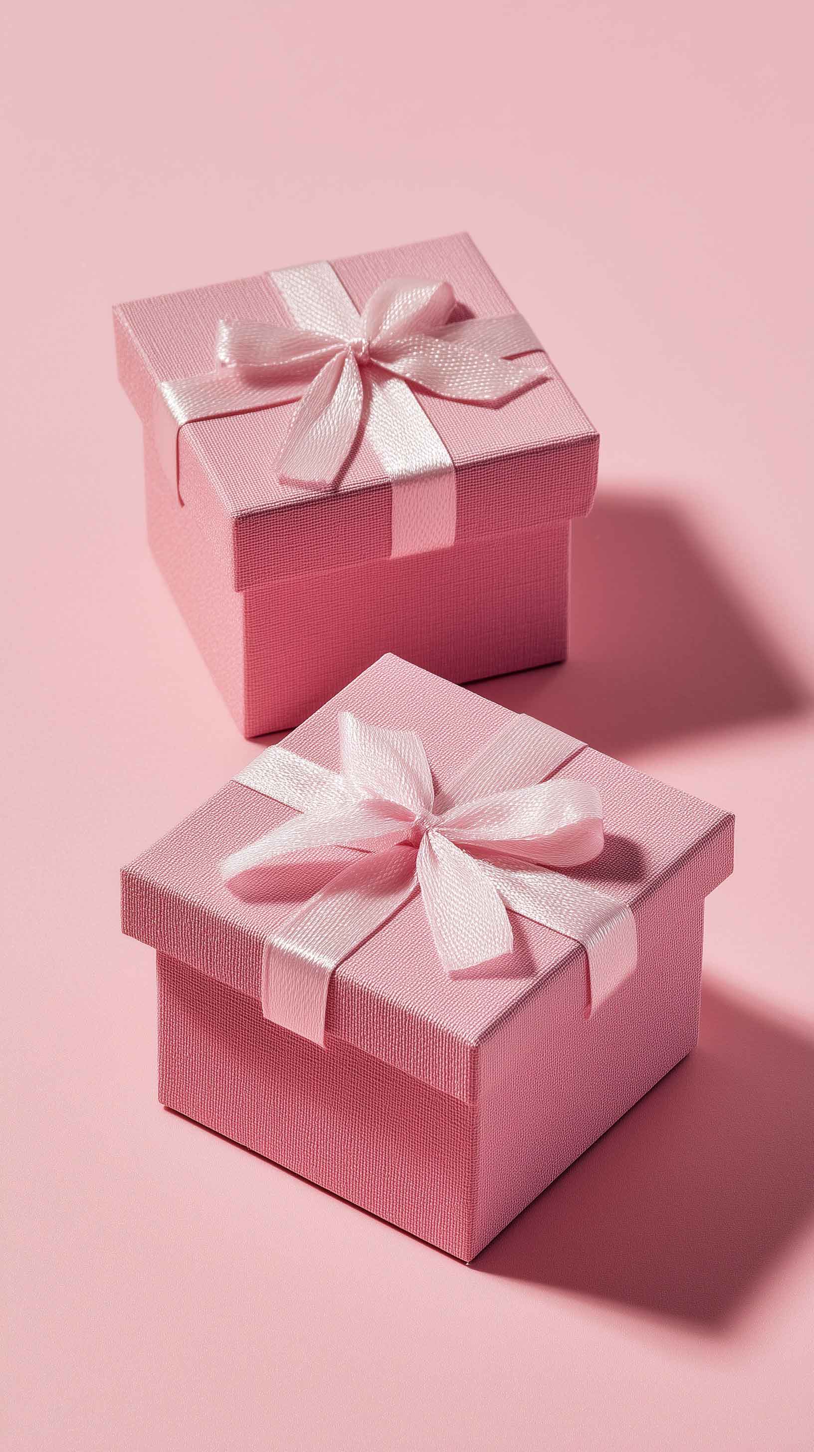 ピンクのギフトボックス